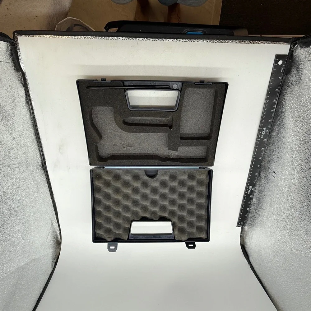 Walther Black Hard Plastic Handgun Storage Case with Foam Interior and Rod